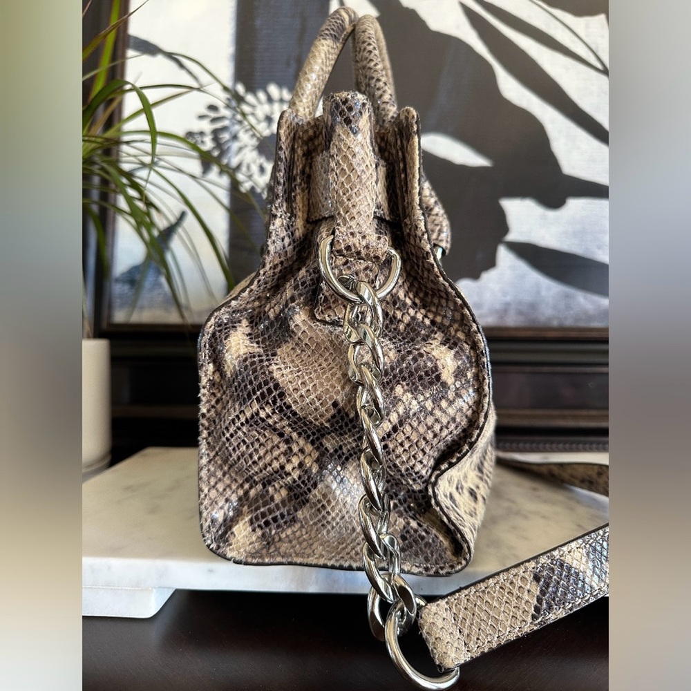 MICHAEL Michael Kors - Python Snake Embossed Medium Hamilton Tote - Picture 4 of 11